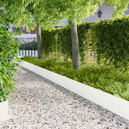 Lawn Edging Steel Height White