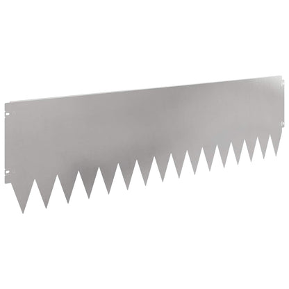 vidaXL Lawn Edging 20 pcs 103 x 30 cm Steel Silver 2