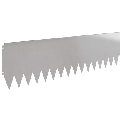 vidaXL Lawn Edging 20 pcs 103 x 30 cm Steel Silver 6
