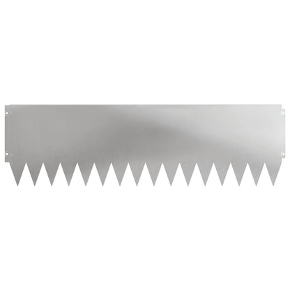 vidaXL Lawn Edging 20 pcs 103 x 30 cm Steel Silver 5