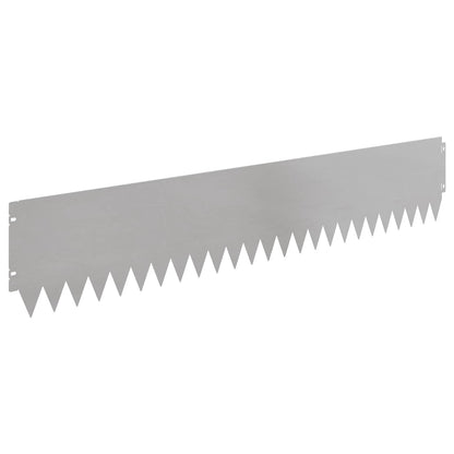 vidaXL Lawn Edging 20 pcs 103 x 20 cm Steel Silver 2