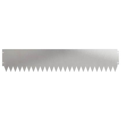 vidaXL Lawn Edging 20 pcs 103 x 20 cm Steel Silver 5