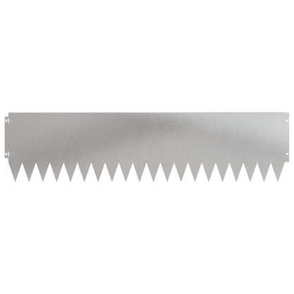 vidaXL Lawn Edging 20 pcs 103 x 25 cm Steel Silver 5