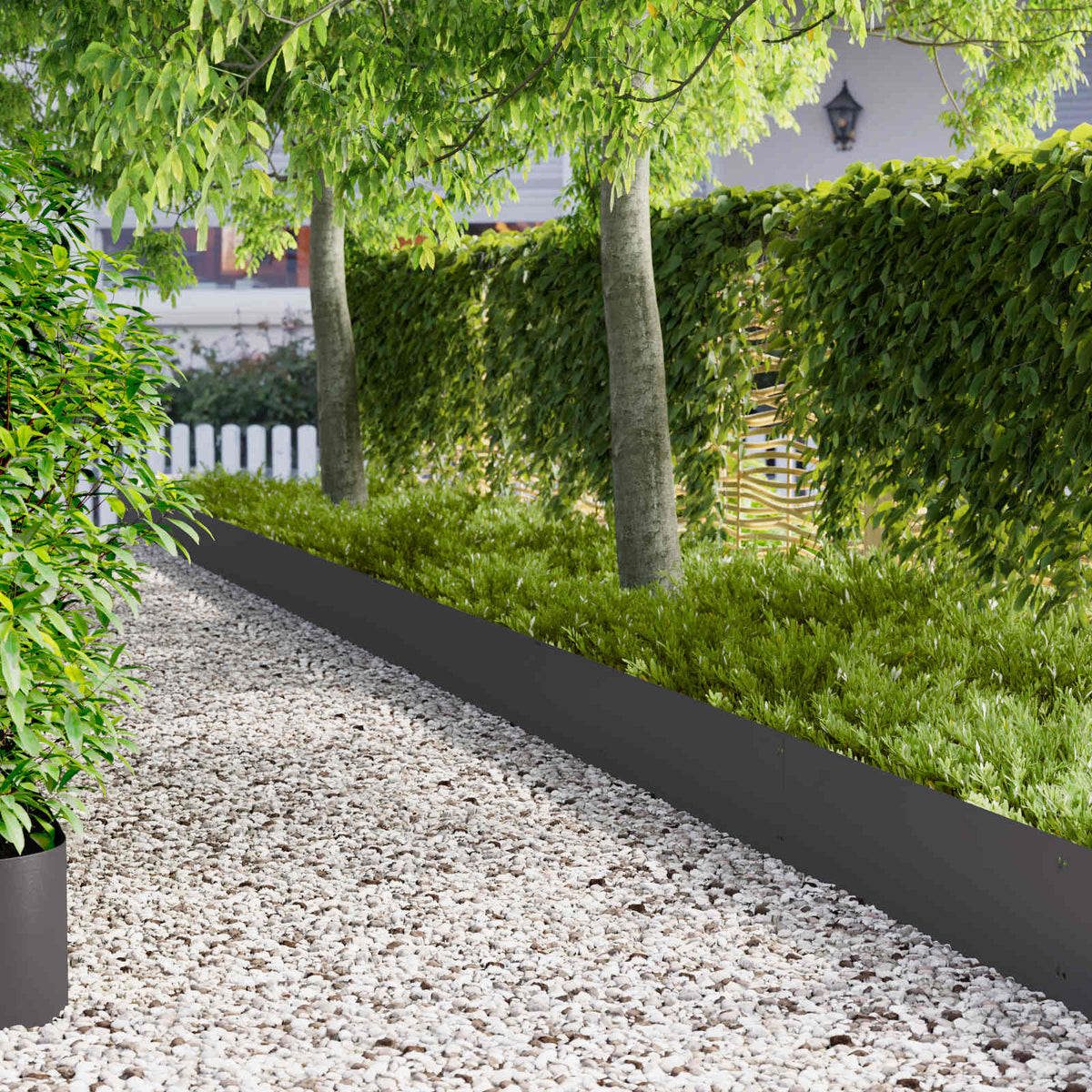 Lawn Edging 103 x Steel 10 pcs Height 30 cm Black