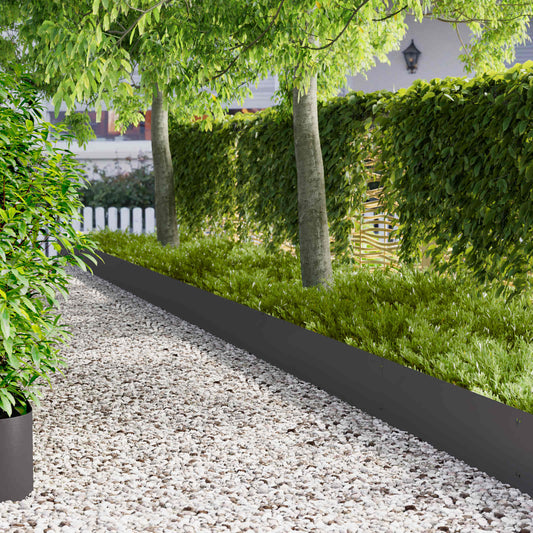 Lawn Edging 103 x Steel 20 pcs Height 30 cm Black