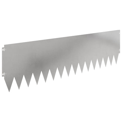 vidaXL Lawn Edging 20 pcs 103 x 30 cm Steel Silver 2