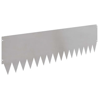 vidaXL Lawn Edging 20 pcs 103 x 30 cm Steel Silver 6