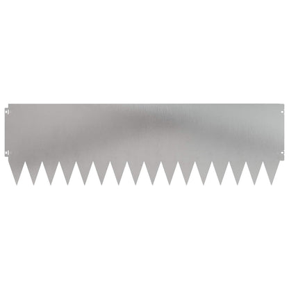 vidaXL Lawn Edging 20 pcs 103 x 30 cm Steel Silver 5