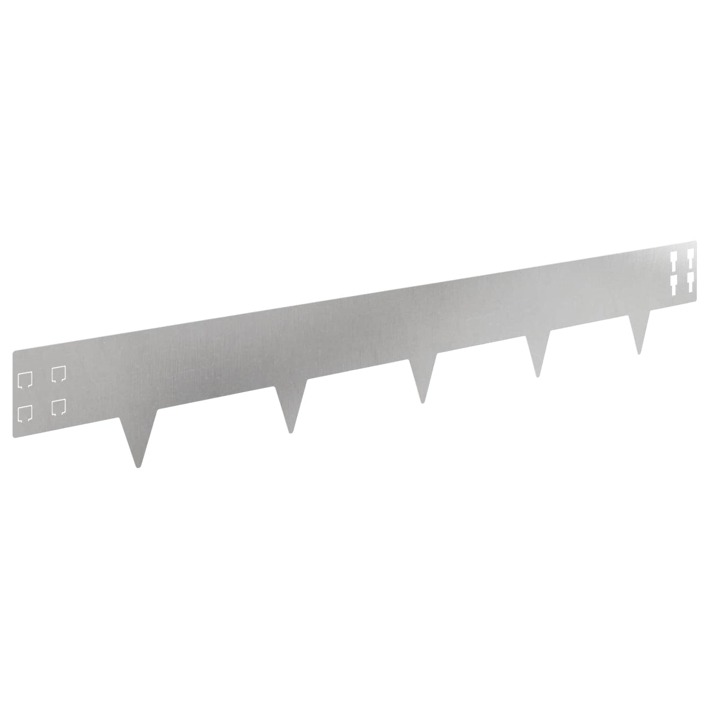vidaXL Lawn Edging 30 pcs 100 x 15 cm Steel Silver 2