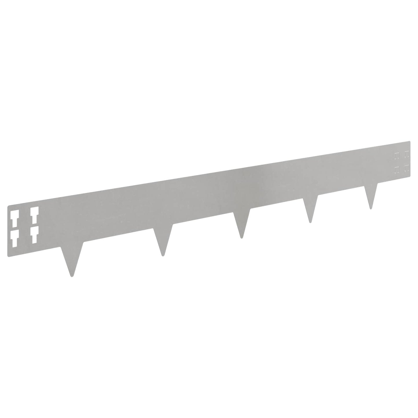 vidaXL Lawn Edging 30 pcs 100 x 15 cm Steel Silver 6