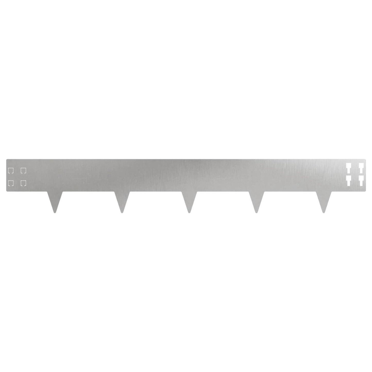 vidaXL Lawn Edging 30 pcs 100 x 15 cm Steel Silver 5