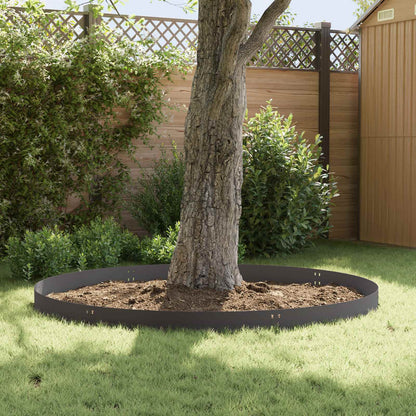 Lawn Edging 100 x Steel 20 pcs Height 20 cm Black