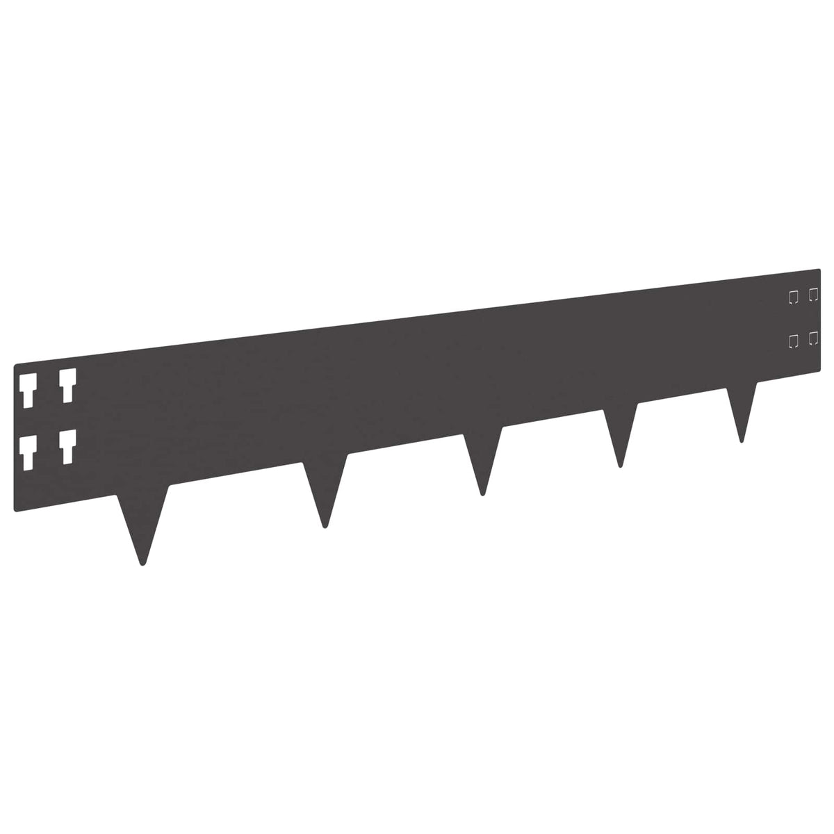Lawn Edging 100 x Steel 20 pcs Height 20 cm Black