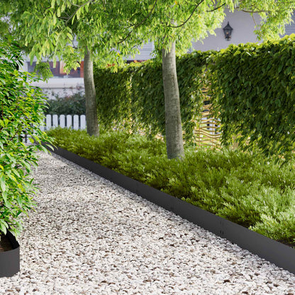 Lawn Edging Steel Height Black