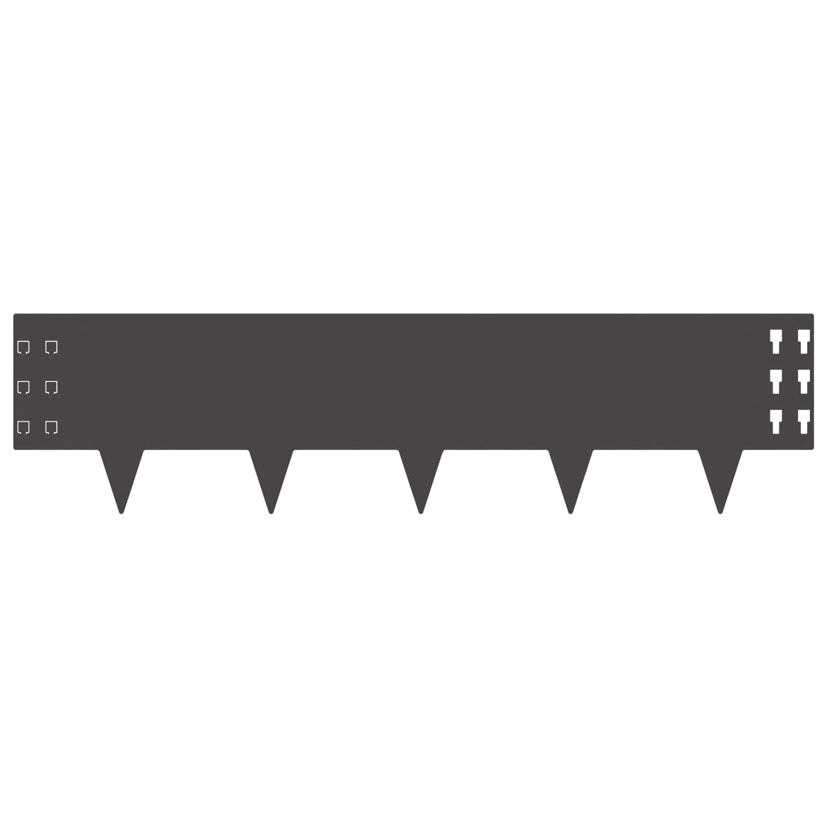 Lawn Edging 100 x Steel 20 pcs Height 25 cm Black
