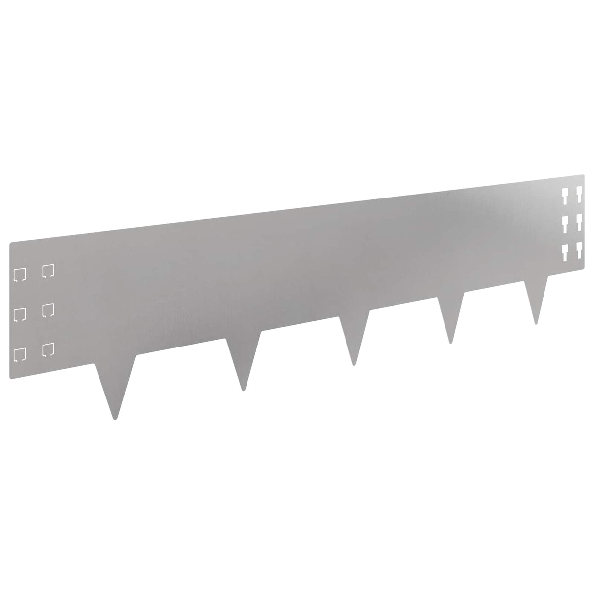 vidaXL Lawn Edging 30 pcs 100 x 25 cm Steel Silver 2