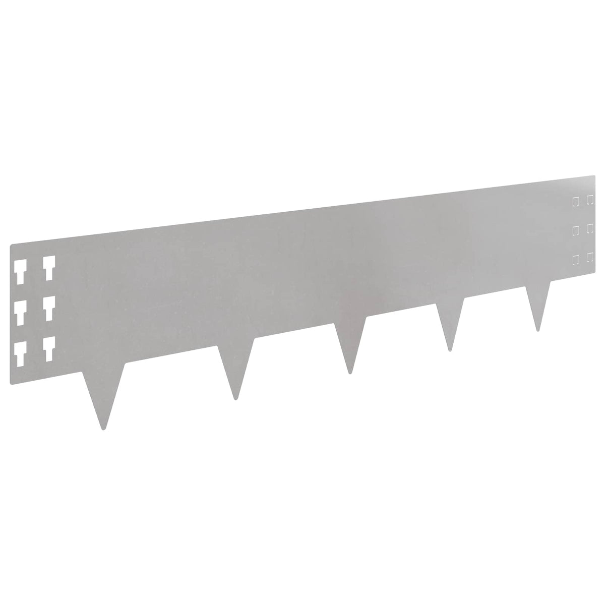 vidaXL Lawn Edging 30 pcs 100 x 25 cm Steel Silver 6