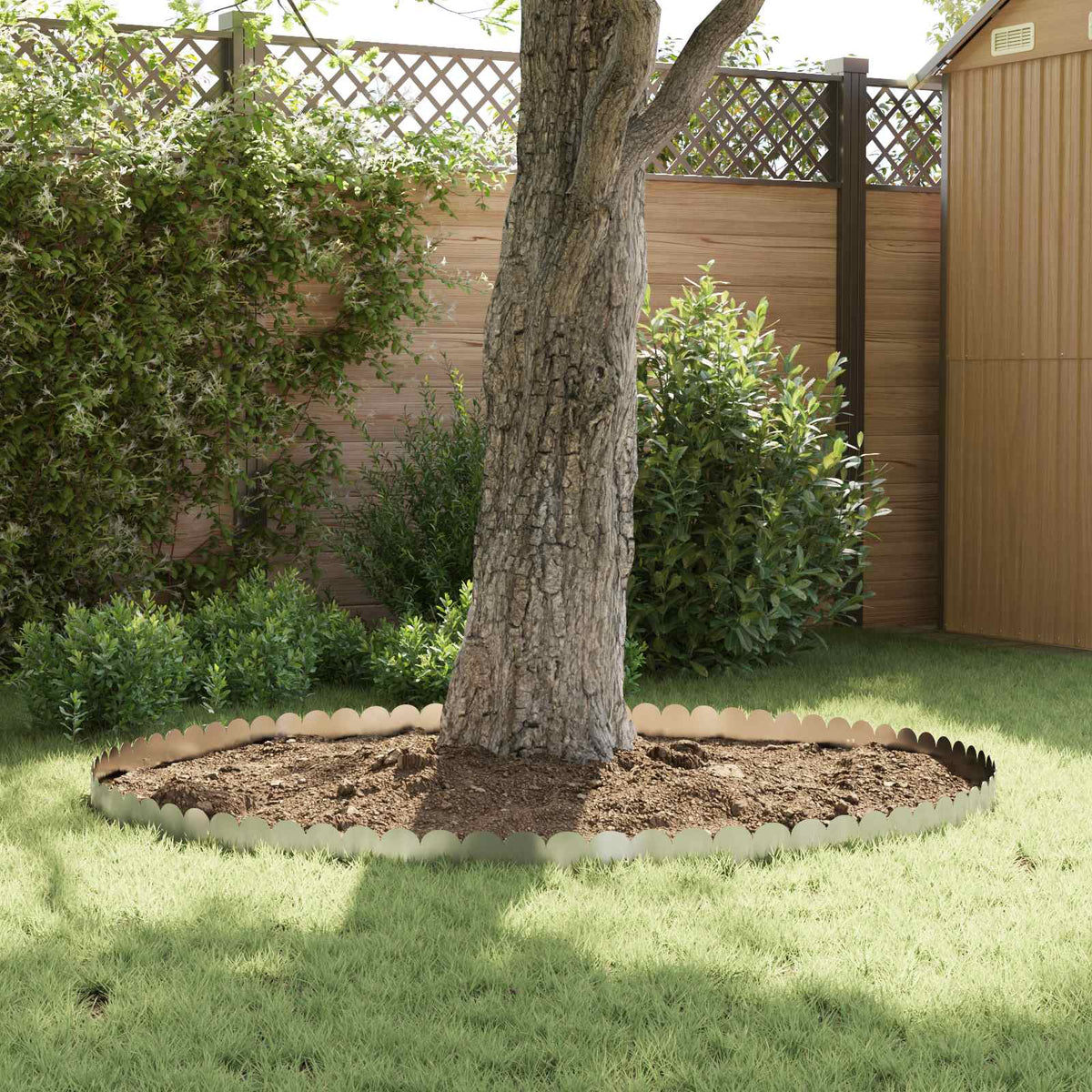 vidaXL Lawn Edging 50 pcs 103 x 15 cm Steel Silver 4