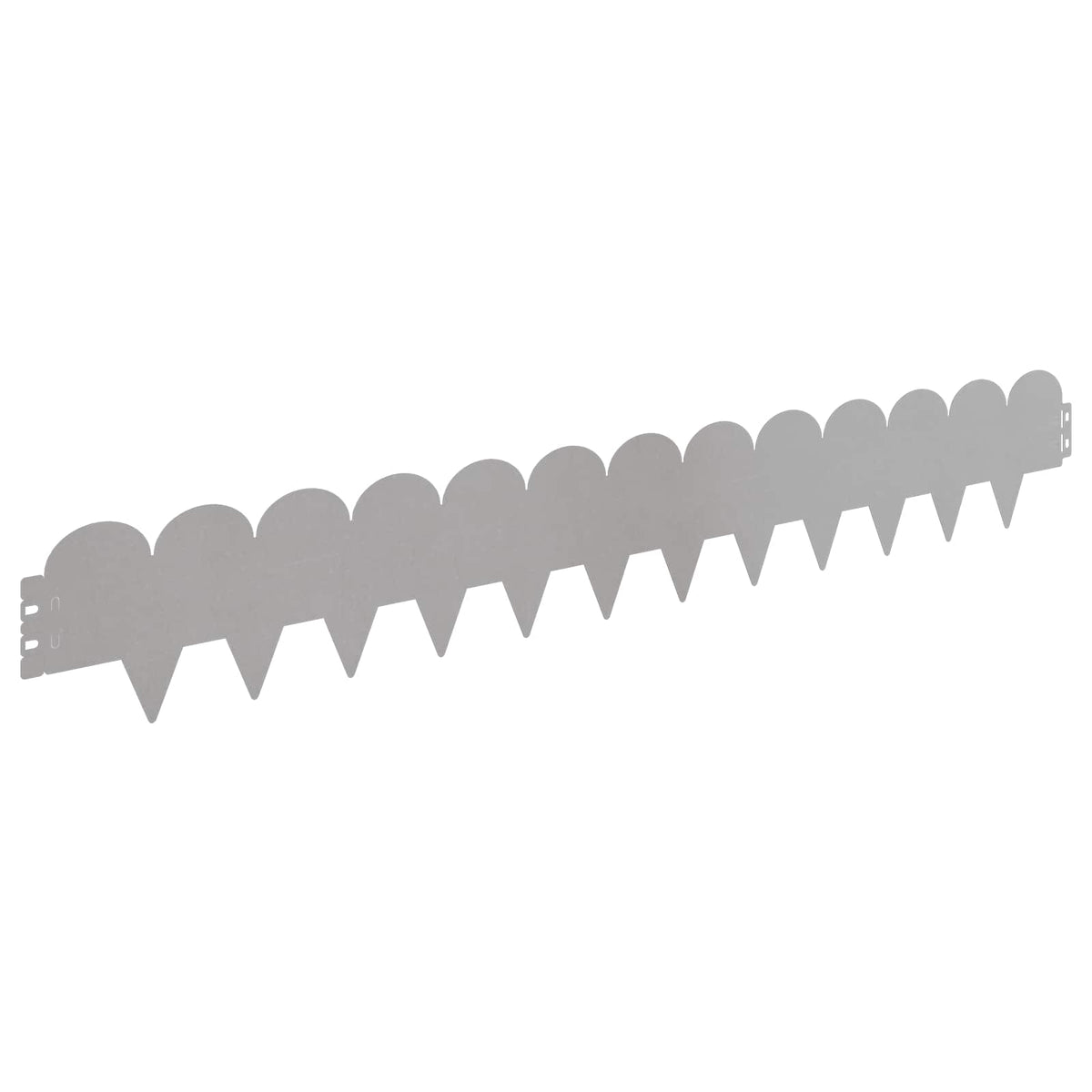vidaXL Lawn Edging 50 pcs 103 x 15 cm Steel Silver 6