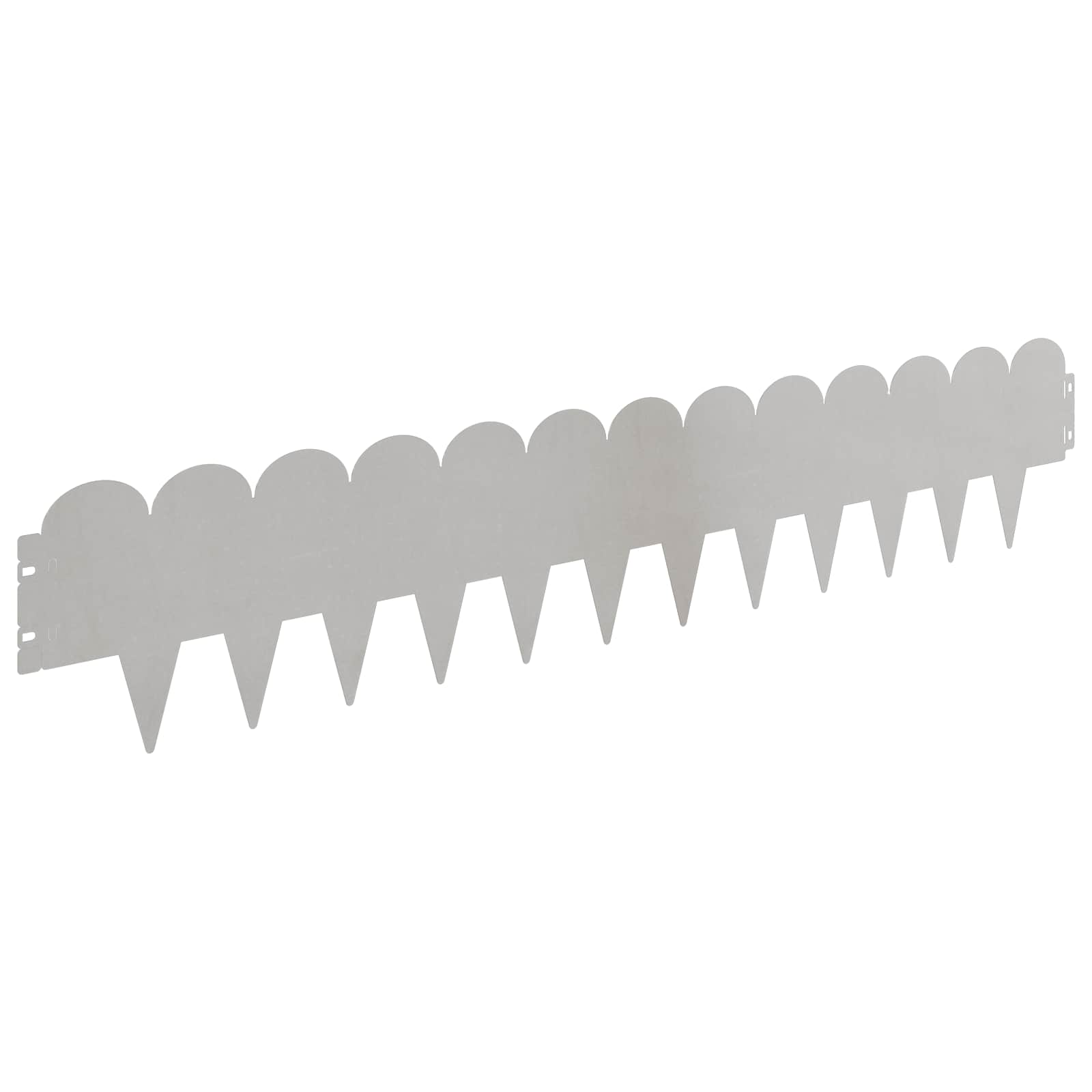 vidaXL Lawn Edging 30 pcs 103 x 20 cm Steel Silver 6