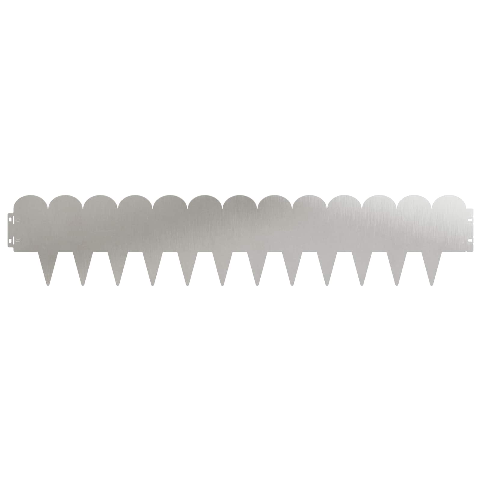 vidaXL Lawn Edging 30 pcs 103 x 20 cm Steel Silver 5