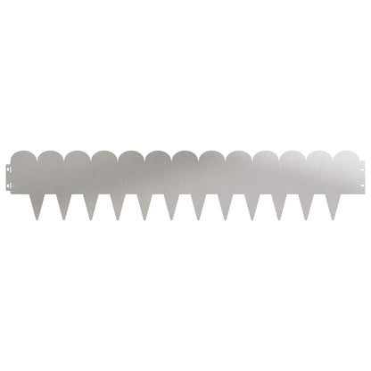 vidaXL Lawn Edging 30 pcs 103 x 20 cm Steel Silver 5