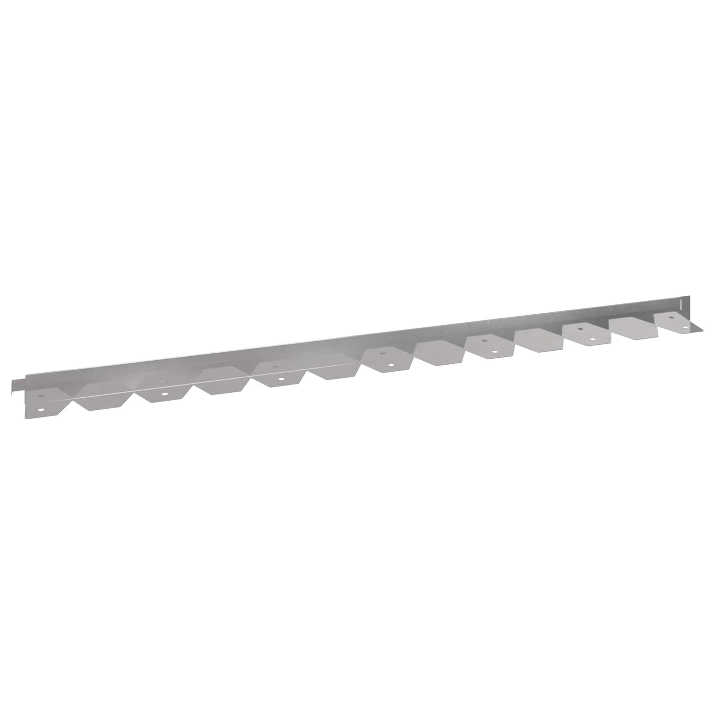 vidaXL Lawn Edging 50 pcs 102 x 4 x 4 cm Steel Silver 2