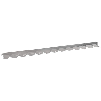 vidaXL Lawn Edging 50 pcs 102 x 4 x 4 cm Steel Silver 2