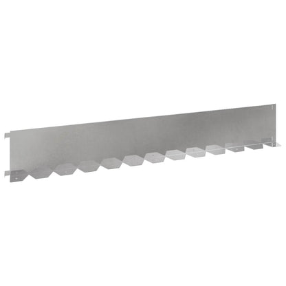 vidaXL Lawn Edging 20 pcs 102 x 15 x 4 cm Steel Silver 2
