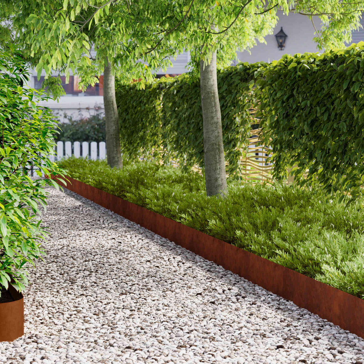 Lawn Edging Steel Weathering