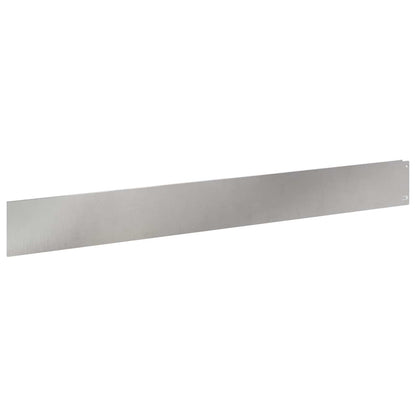 vidaXL Lawn Edging 50 pcs 100 x 12 cm Steel Silver 2
