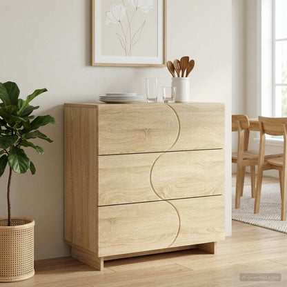 Sideboard 70 x 38 x 75 cm Engineered Wood Sonoma oak