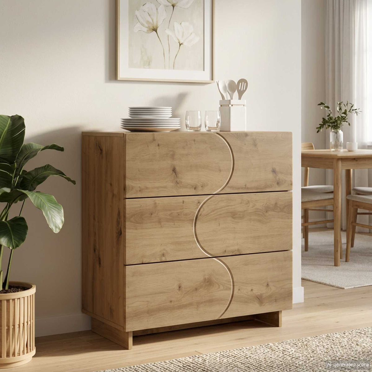 Sideboard 70 x 38 x 75 cm Engineered Wood Artisan oak