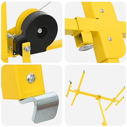 vidaXL Plasterboard Lifter Steel Yellow 5