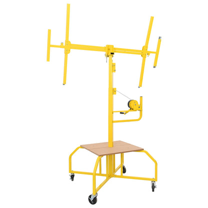 vidaXL Plasterboard Lifter Steel Yellow 4