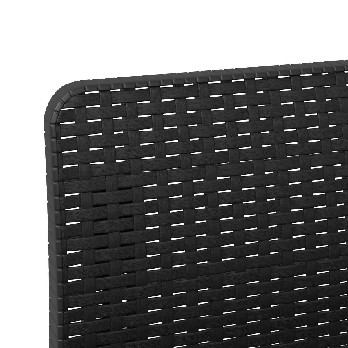 1-Seater with Cushion Rattan Look PP Anthracite 3x middle without cushion