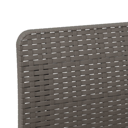 vidaXL 3-Seater Garden Sofa Rattan Look 3-Seater PP Light Grey 5