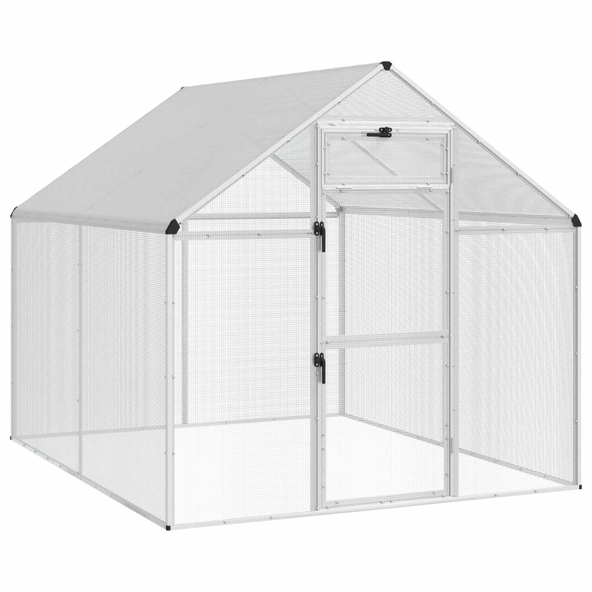 vidaXL Bird Cage Silver 181.5 x 221 x 173.5 cm 2