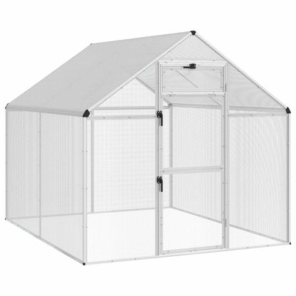 vidaXL Bird Cage Silver 181.5 x 221 x 173.5 cm 2