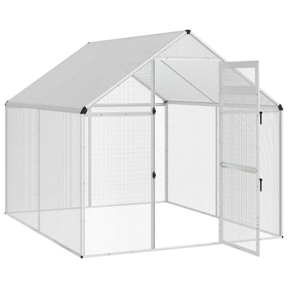 vidaXL Bird Cage Silver 181.5 x 221 x 173.5 cm 3