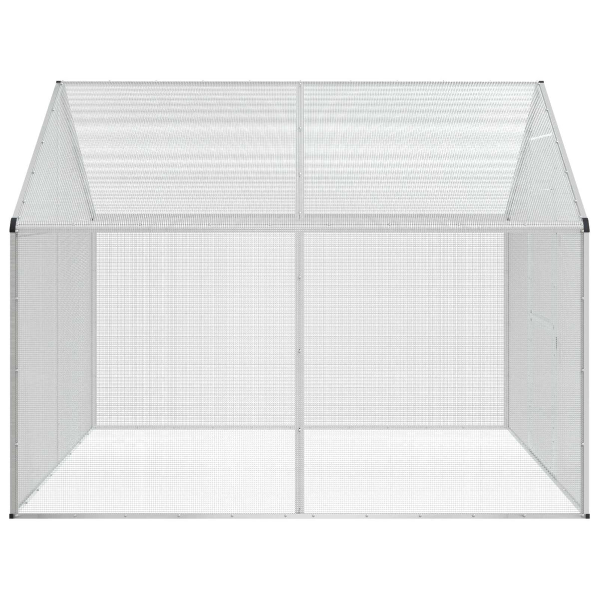 vidaXL Bird Cage Silver 181.5 x 221 x 173.5 cm 5