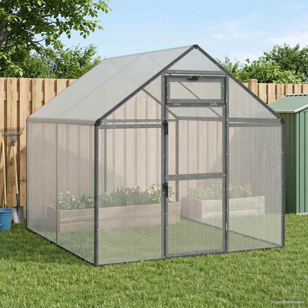 vidaXL Bird Cage Anthracite 181.5 x 221 x 173.5 cm 1