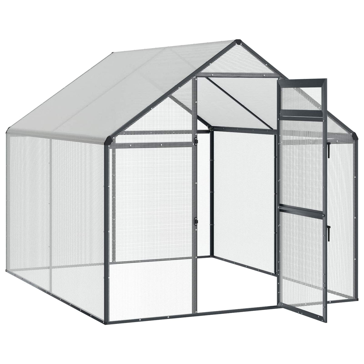 vidaXL Bird Cage Anthracite 181.5 x 221 x 173.5 cm 3