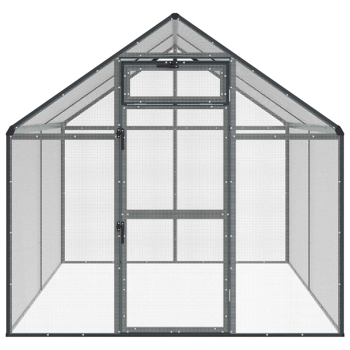 vidaXL Bird Cage Anthracite 181.5 x 221 x 173.5 cm 4