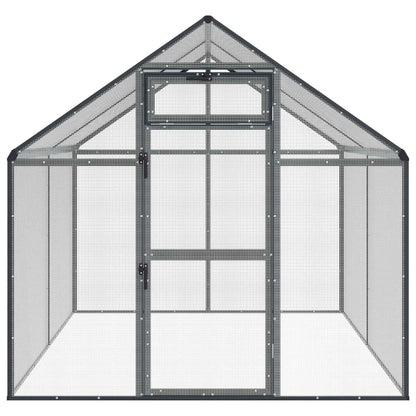 vidaXL Bird Cage Anthracite 181.5 x 221 x 173.5 cm 4