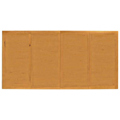 vidaXL Dining Table 200 x 100 x 75 cm Solid Oak Wood Natural 4