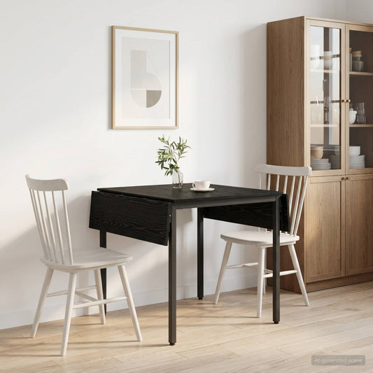 Extendable Dining Table 120 x 81.5 x 75 cm Engineered Wood Black oak
