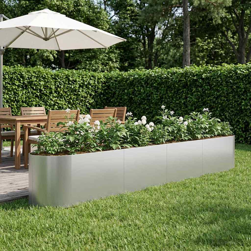 Raised Garden Bed 380 x 40x 40 cm Steel Galvanised steel