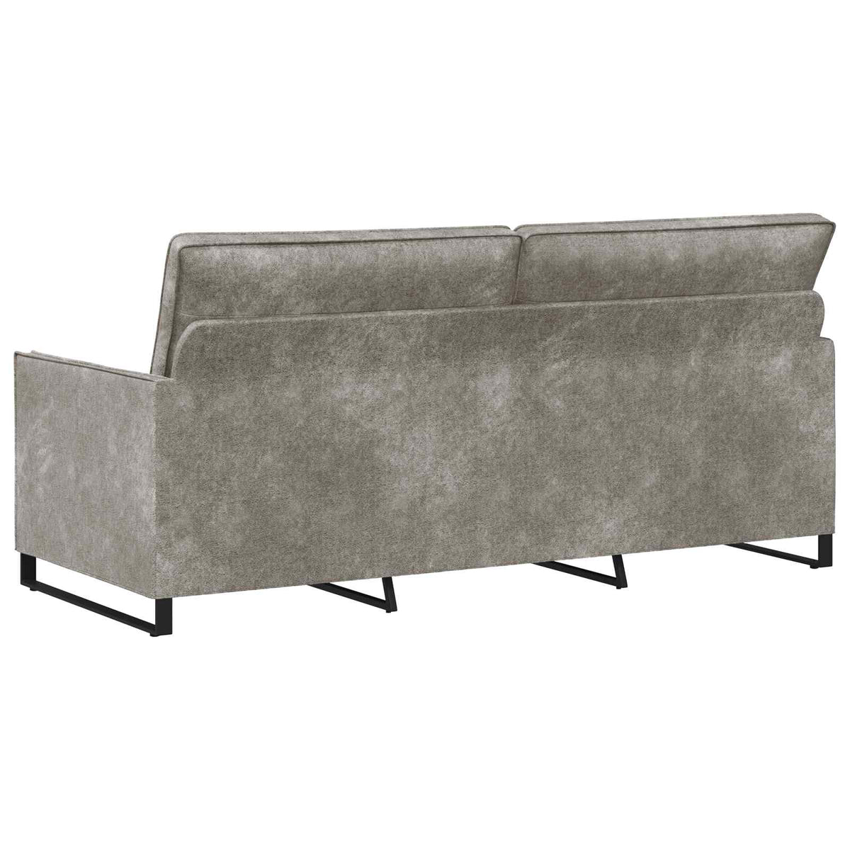 vidaXL 3 Seater Sofa Light Grey 190 x 81 x 82 cm Faux Suede Fabric 5
