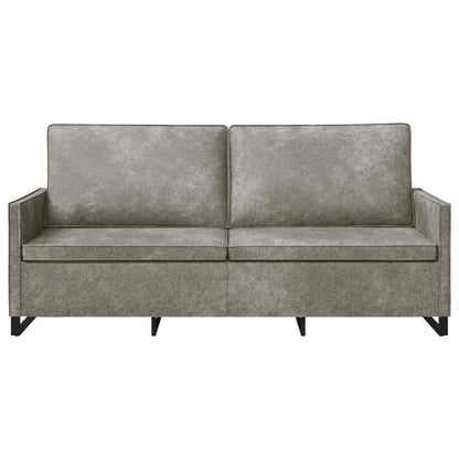 vidaXL 3 Seater Sofa Light Grey 190 x 81 x 82 cm Faux Suede Fabric 3